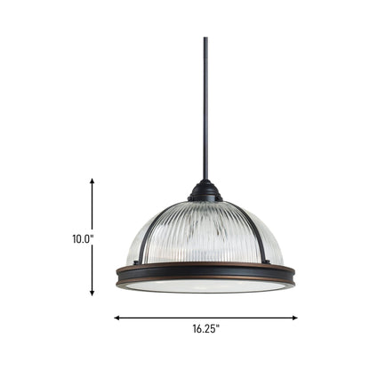 Pratt Street Prismatic Pendant Light - line drawing.