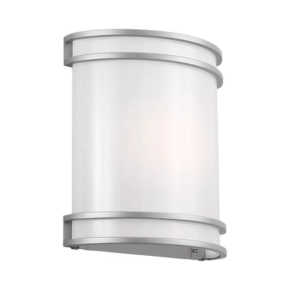 Ravel Outdoor LED Wall Light in Painted Brushed Steel.