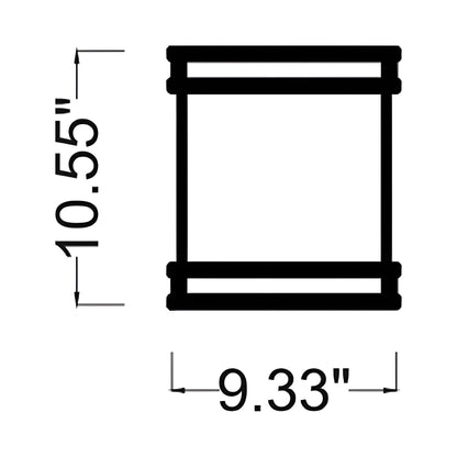 Ravel Outdoor LED Wall Light - line drawing.