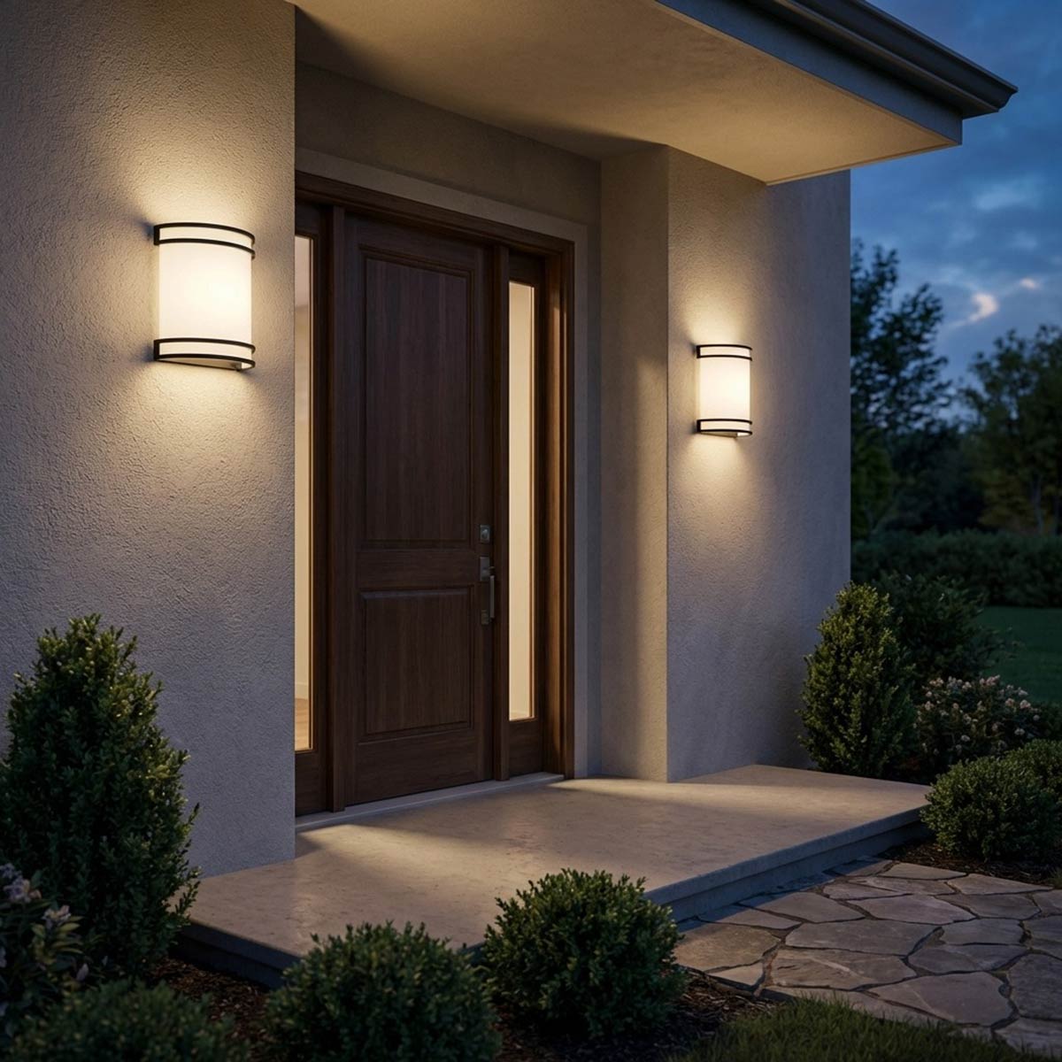 Ravel Outdoor LED Wall Light in Outside Area.