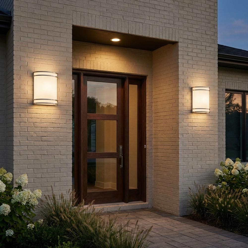 Ravel Outdoor LED Wall Light in Outside Area.