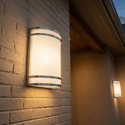 Ravel Outdoor LED Wall Light in Outside Area.