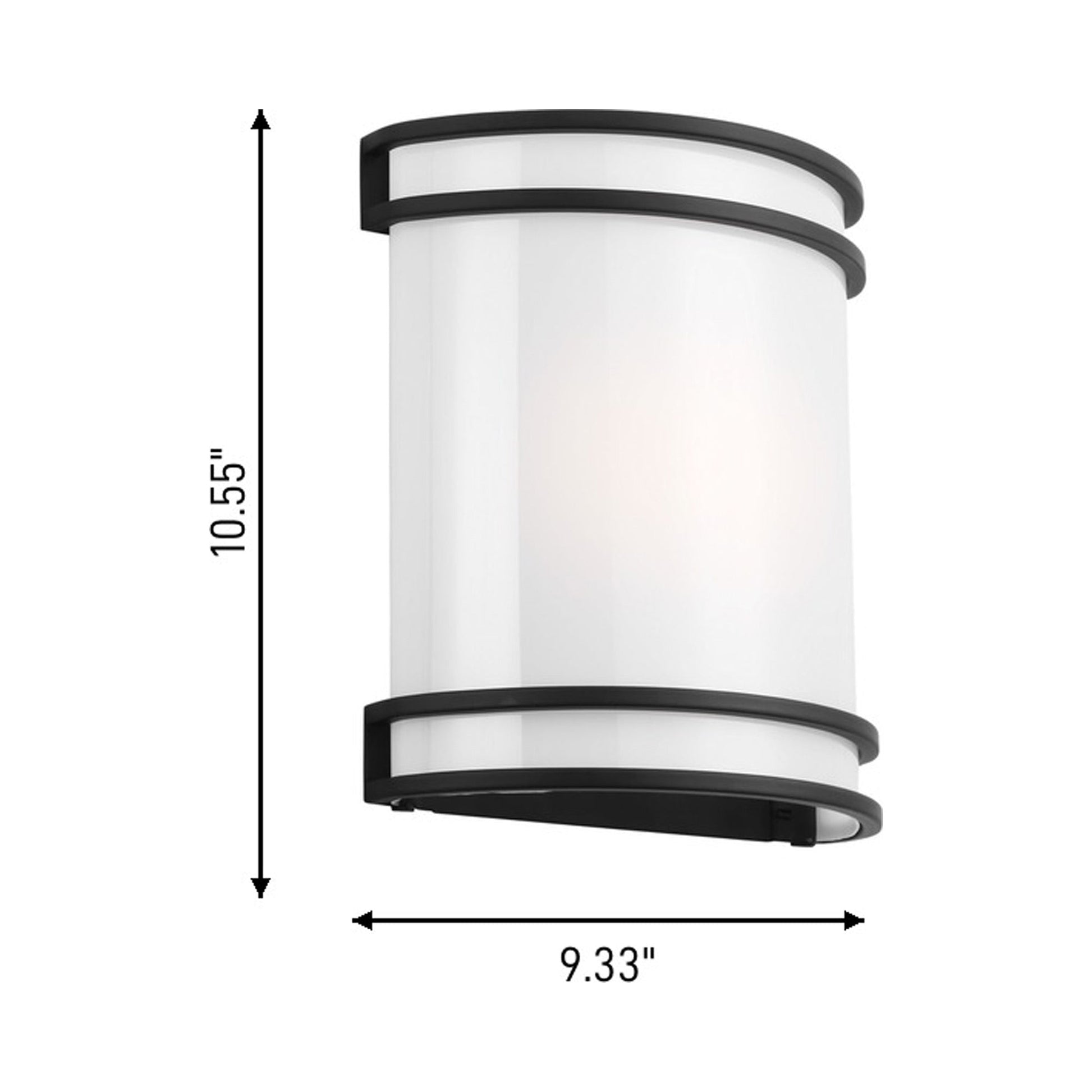 Ravel Outdoor LED Wall Light - line drawing.