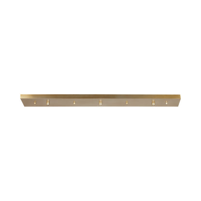 Rectangular Cluster Multi-Port Linear Canopy in Satin Brass (36-Inch).