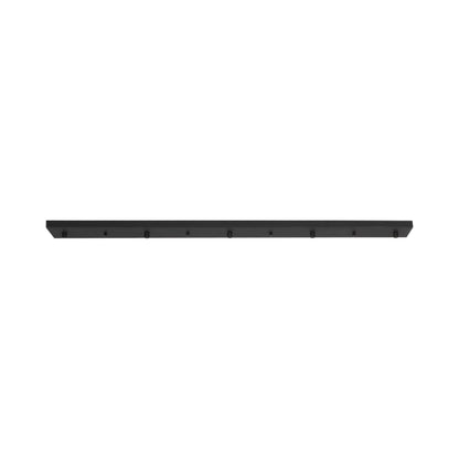 Rectangular Cluster Multi-Port Linear Canopy in Midnight Black (48-Inch).