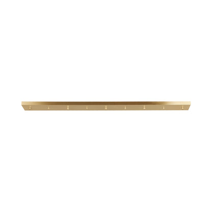 Rectangular Cluster Multi-Port Linear Canopy in Satin Brass (48-Inch).