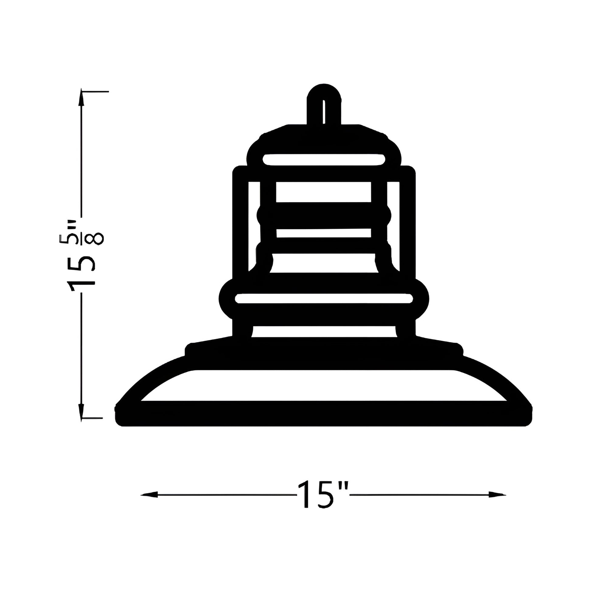 Redding Station Outdoor Wall Light - line drawing.