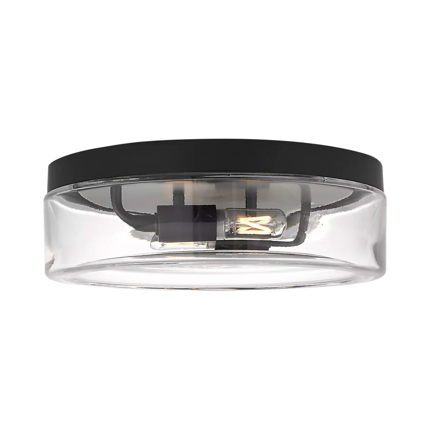 Rhett Flush Mount Ceiling Light in Midnight Black.