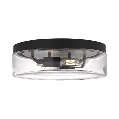 Rhett Flush Mount Ceiling Light in Midnight Black.