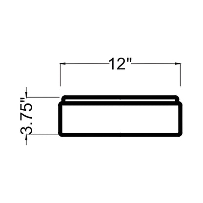 Rhett Flush Mount Ceiling Light - line drawing.