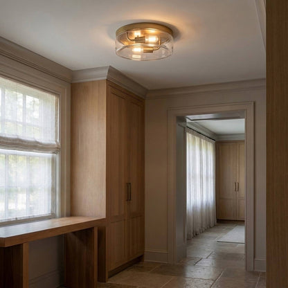 Rhett Flush Mount Ceiling Light in living room.