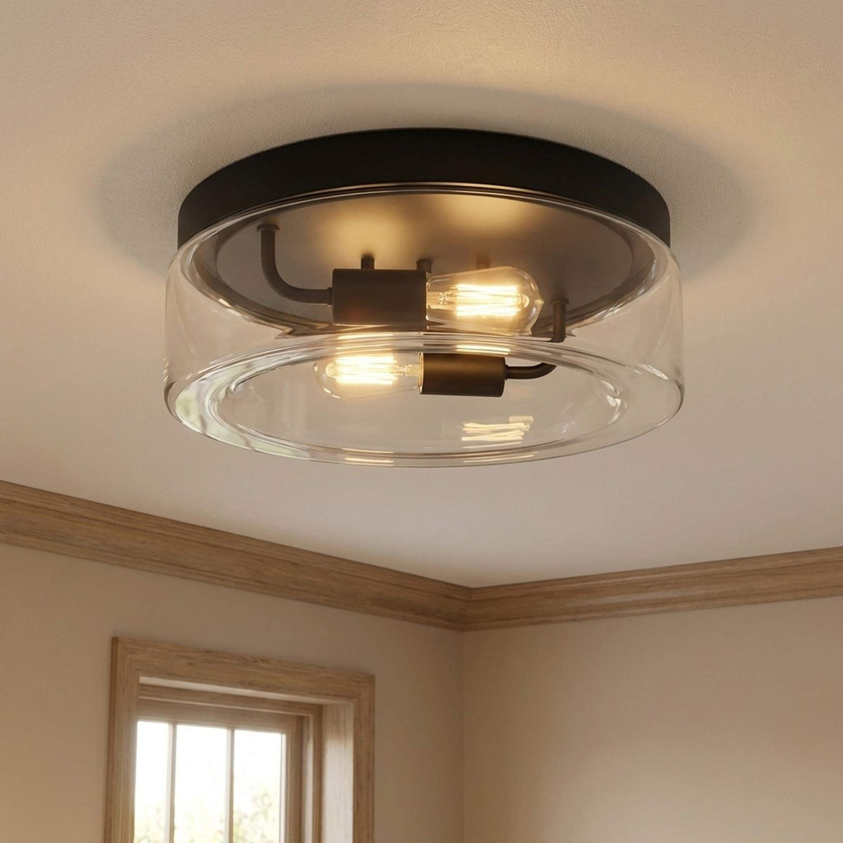 Rhett Flush Mount Ceiling Light in Detail.