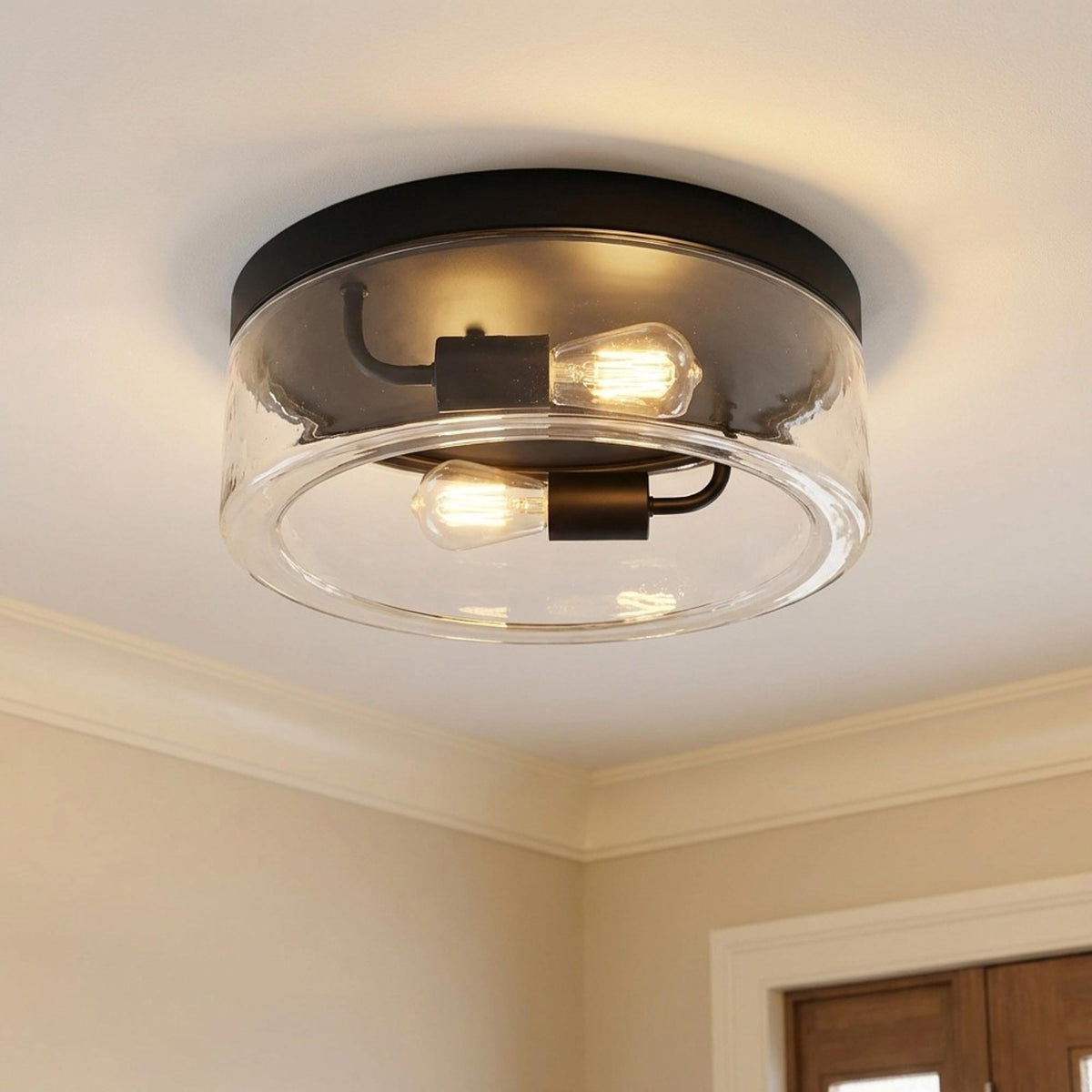 Rhett Flush Mount Ceiling Light in Detail.