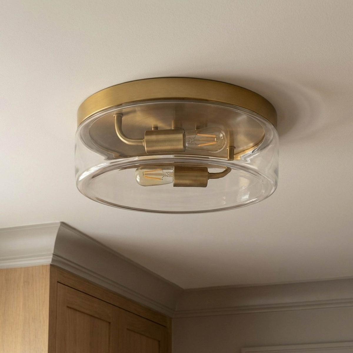 Rhett Flush Mount Ceiling Light in Detail.