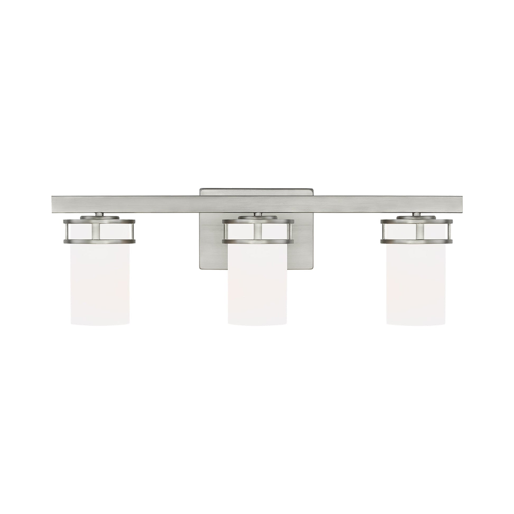 Robie Bath Wall Light in Brushed Nickel (3-Light).