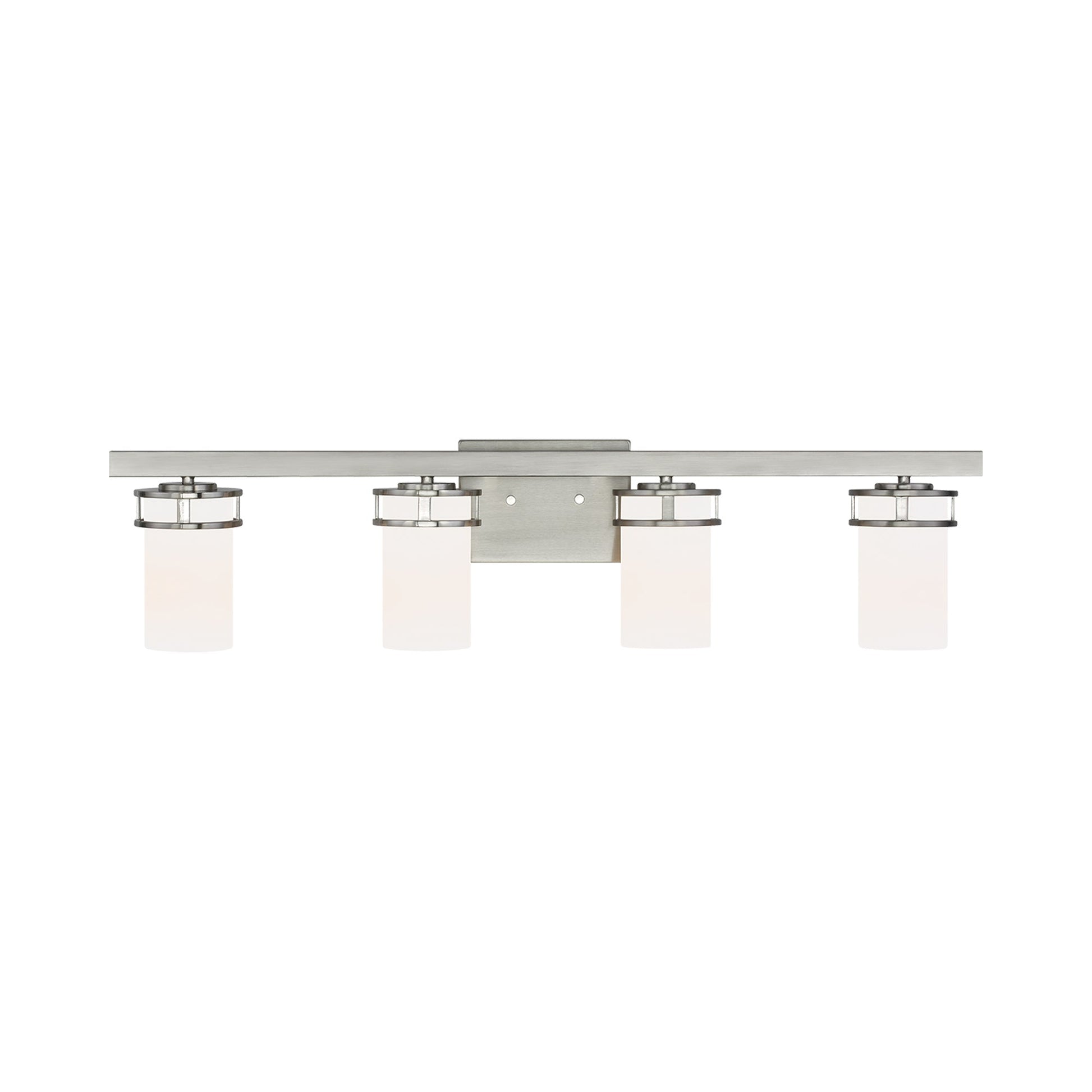 Robie Bath Wall Light in Brushed Nickel (4-Light).