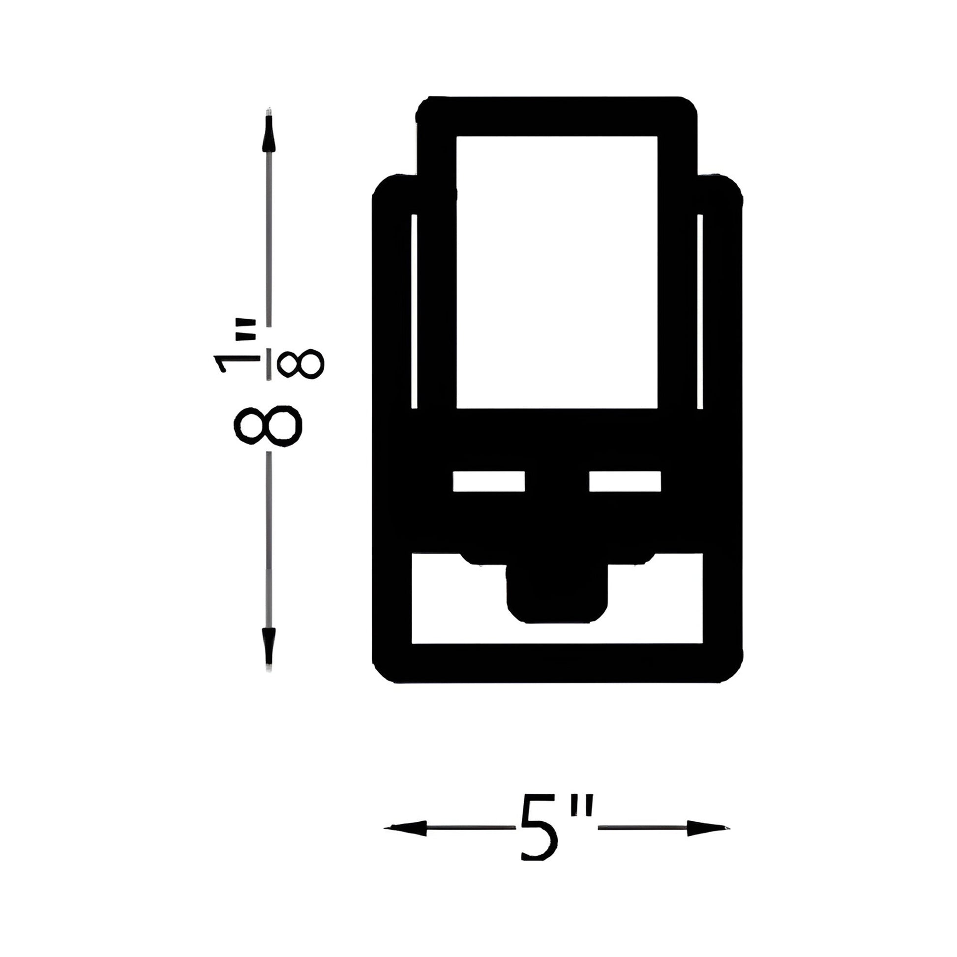 Robie Bath Wall Light - line drawing.
