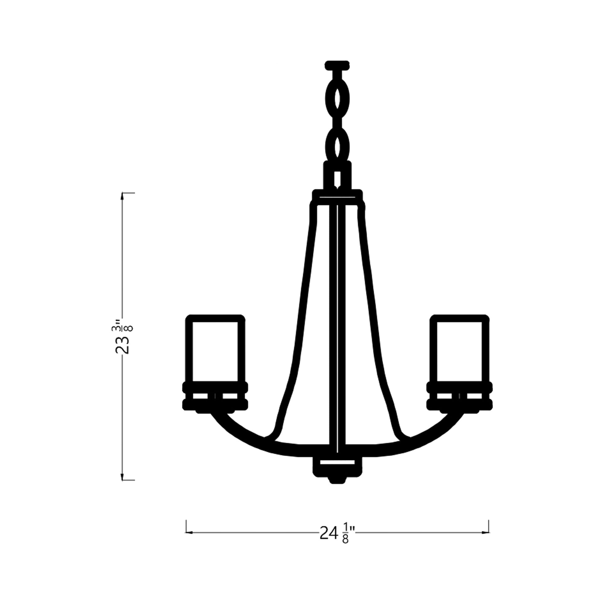 Robie Chandelier - line drawing.
