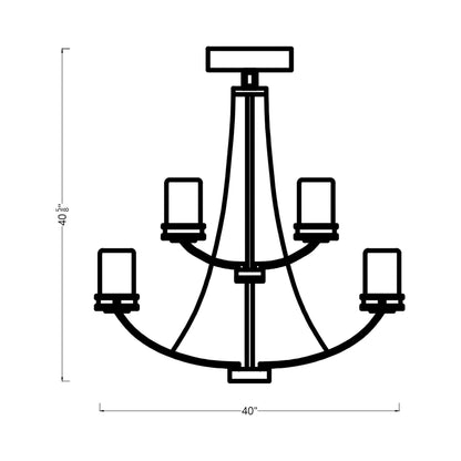 Robie Chandelier - line drawing.