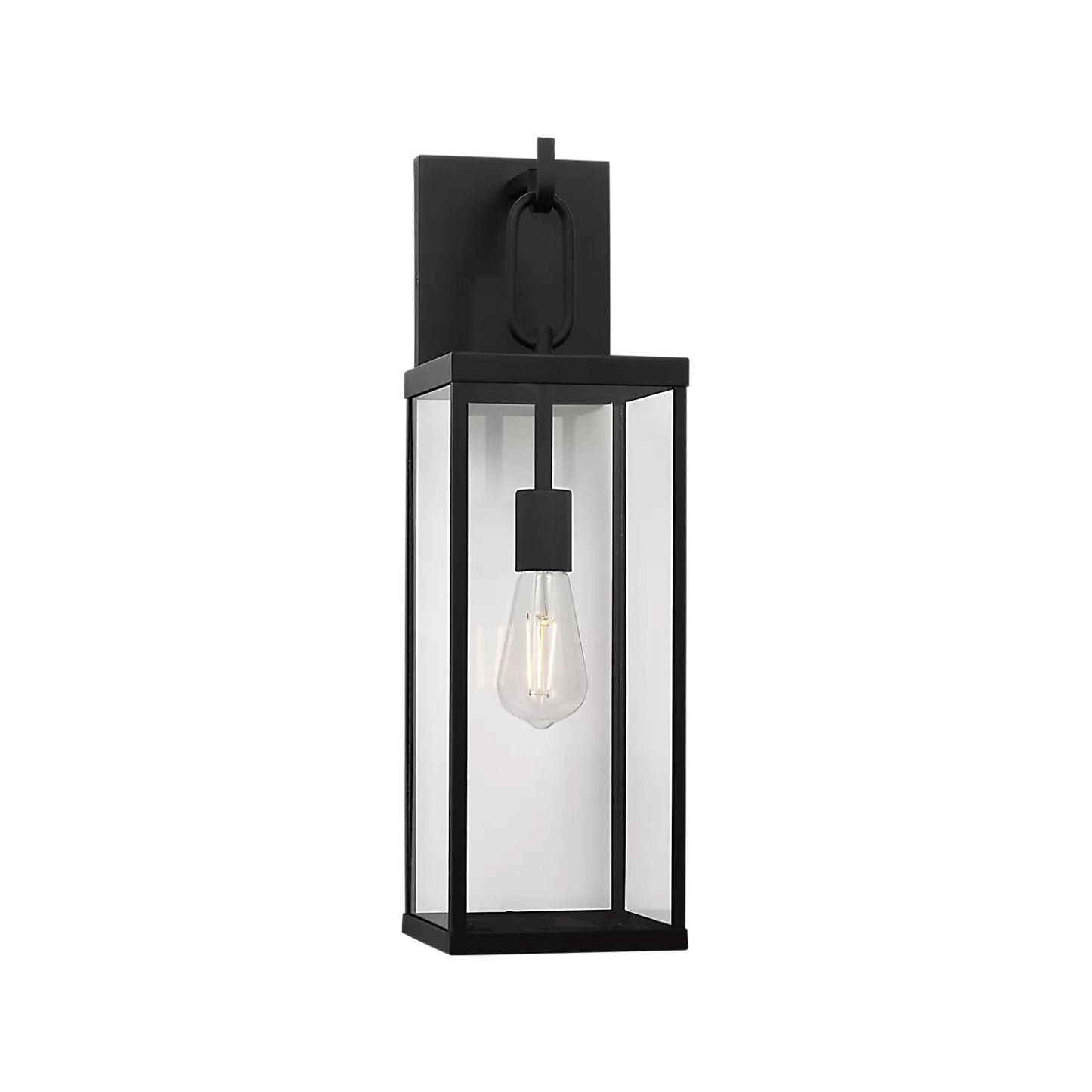 Rox Outdoor Wall Light in Textured Black (6.5-Inch).