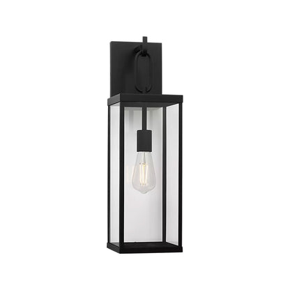 Rox Outdoor Wall Light in Textured Black (6.5-Inch).