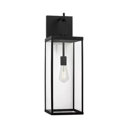 Rox Outdoor Wall Light in Textured Black (8-Inch).