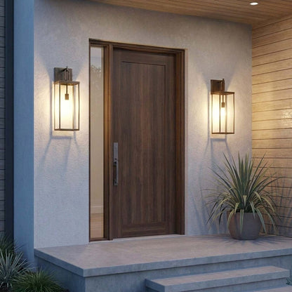 Rox Outdoor Wall Light in Outside Area.