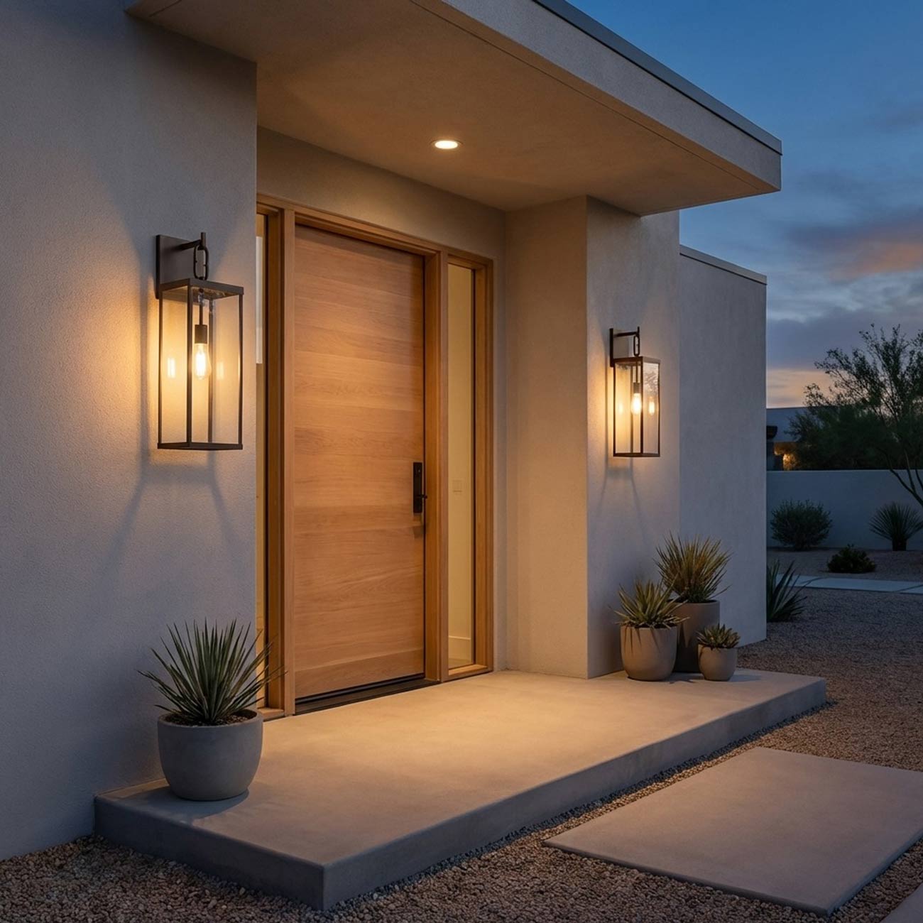 Rox Outdoor Wall Light in Outside Area.