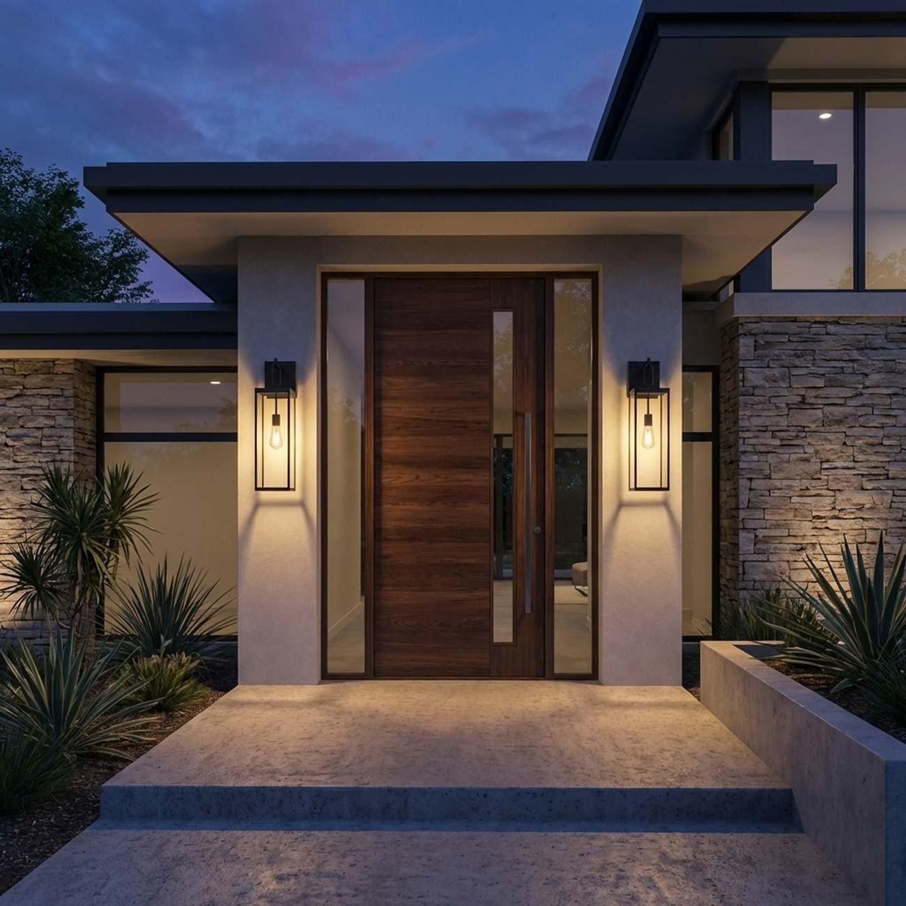 Rox Outdoor Wall Light in Outside Area.