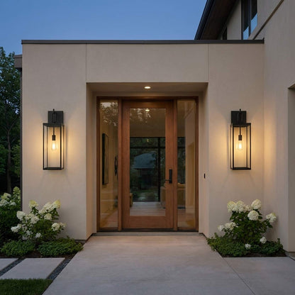 Rox Outdoor Wall Light in Outside Area.