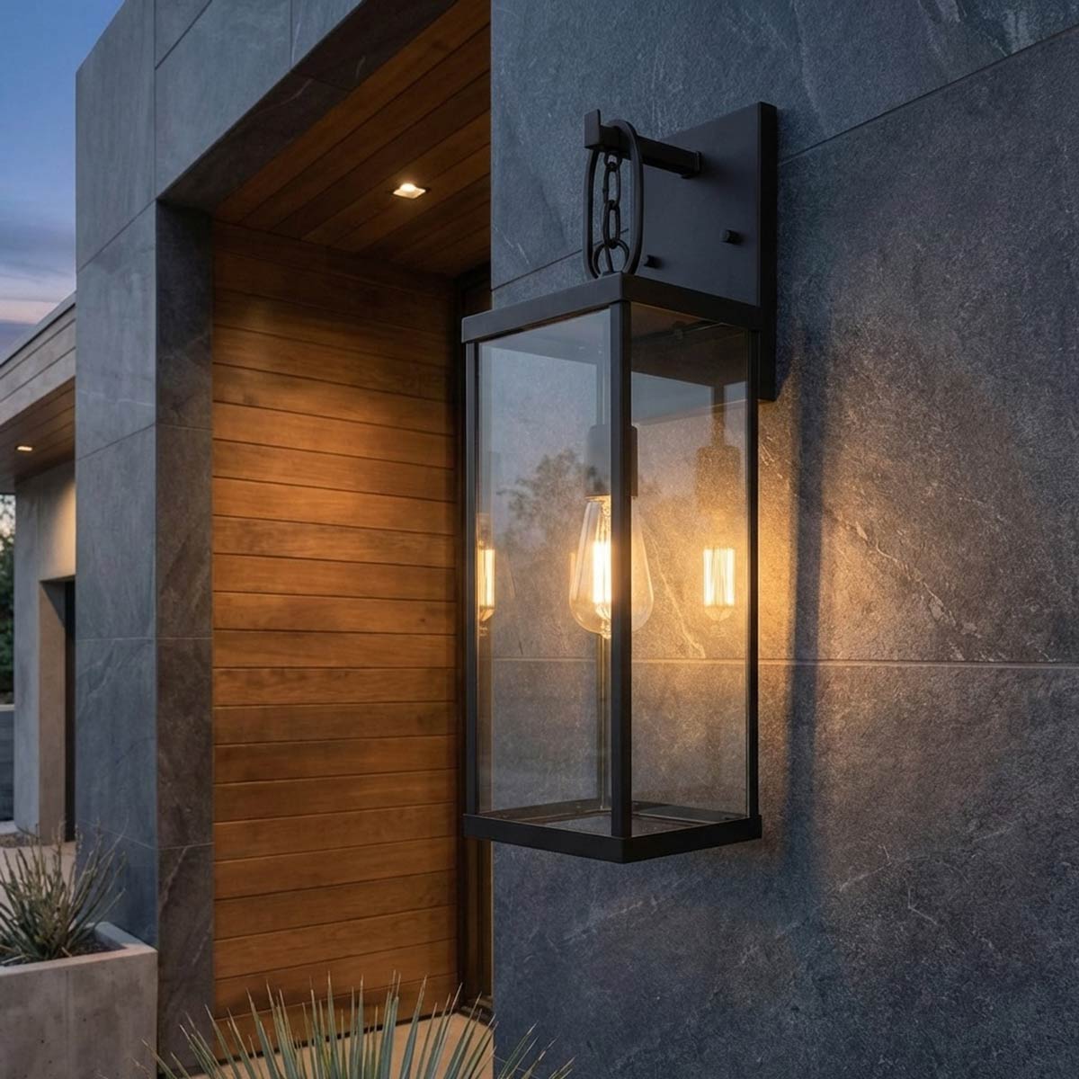 Rox Outdoor Wall Light in Outside Area.