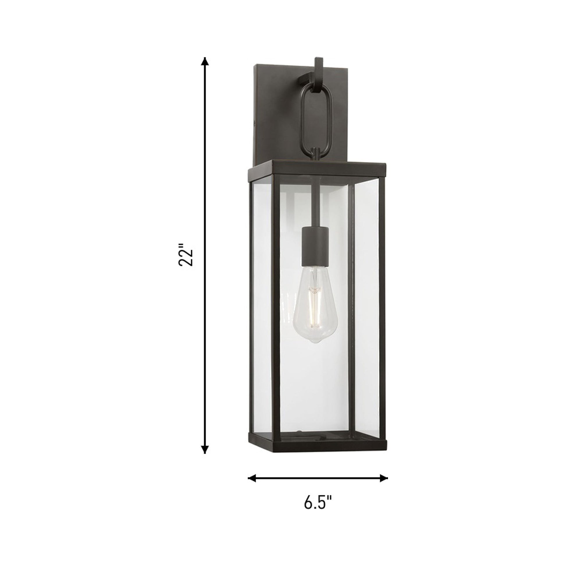 Rox Outdoor Wall Light - line drawing.