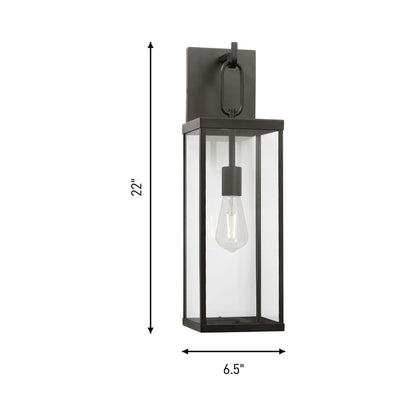 Rox Outdoor Wall Light - line drawing.