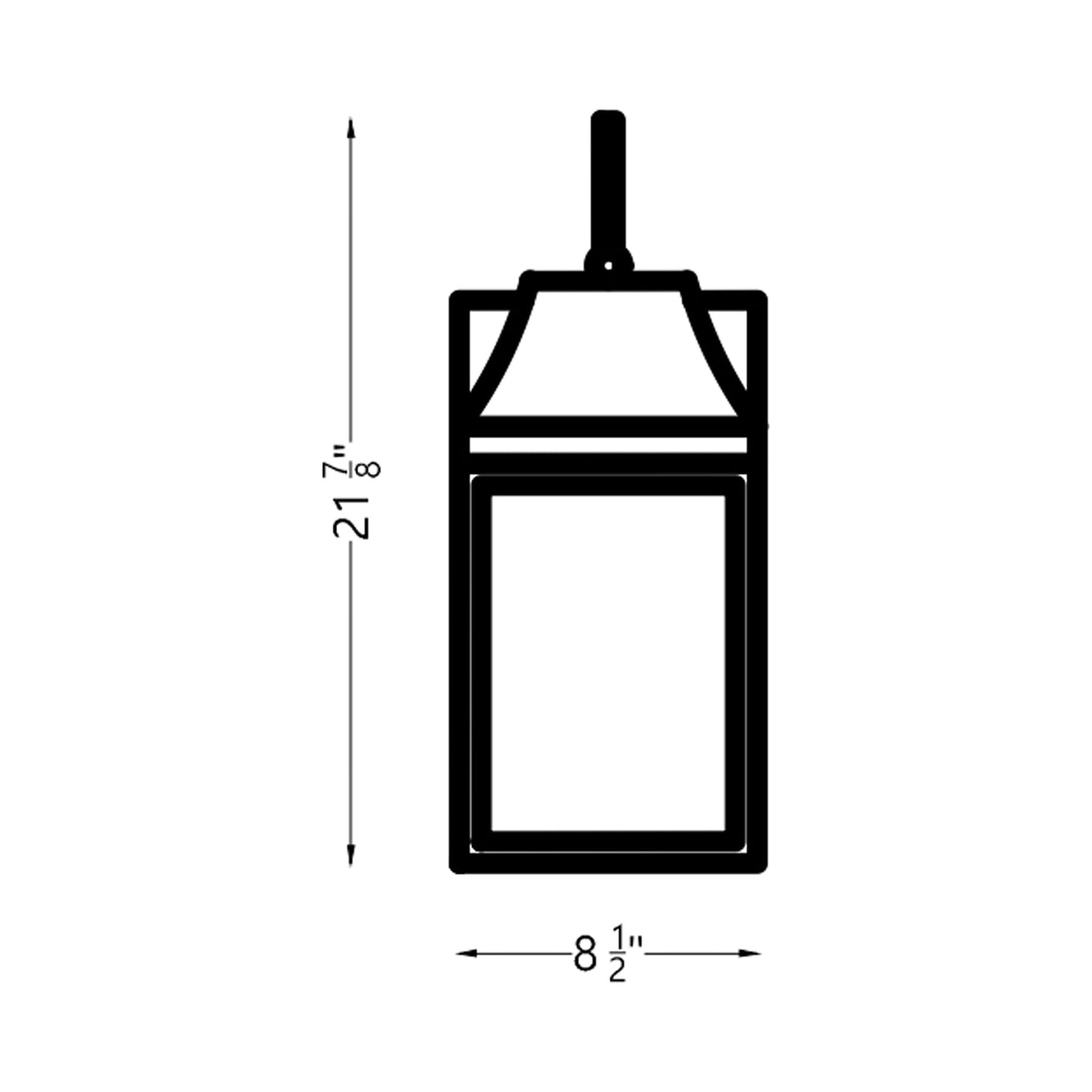 Saybrook Outdoor Wall Light - line drawing.