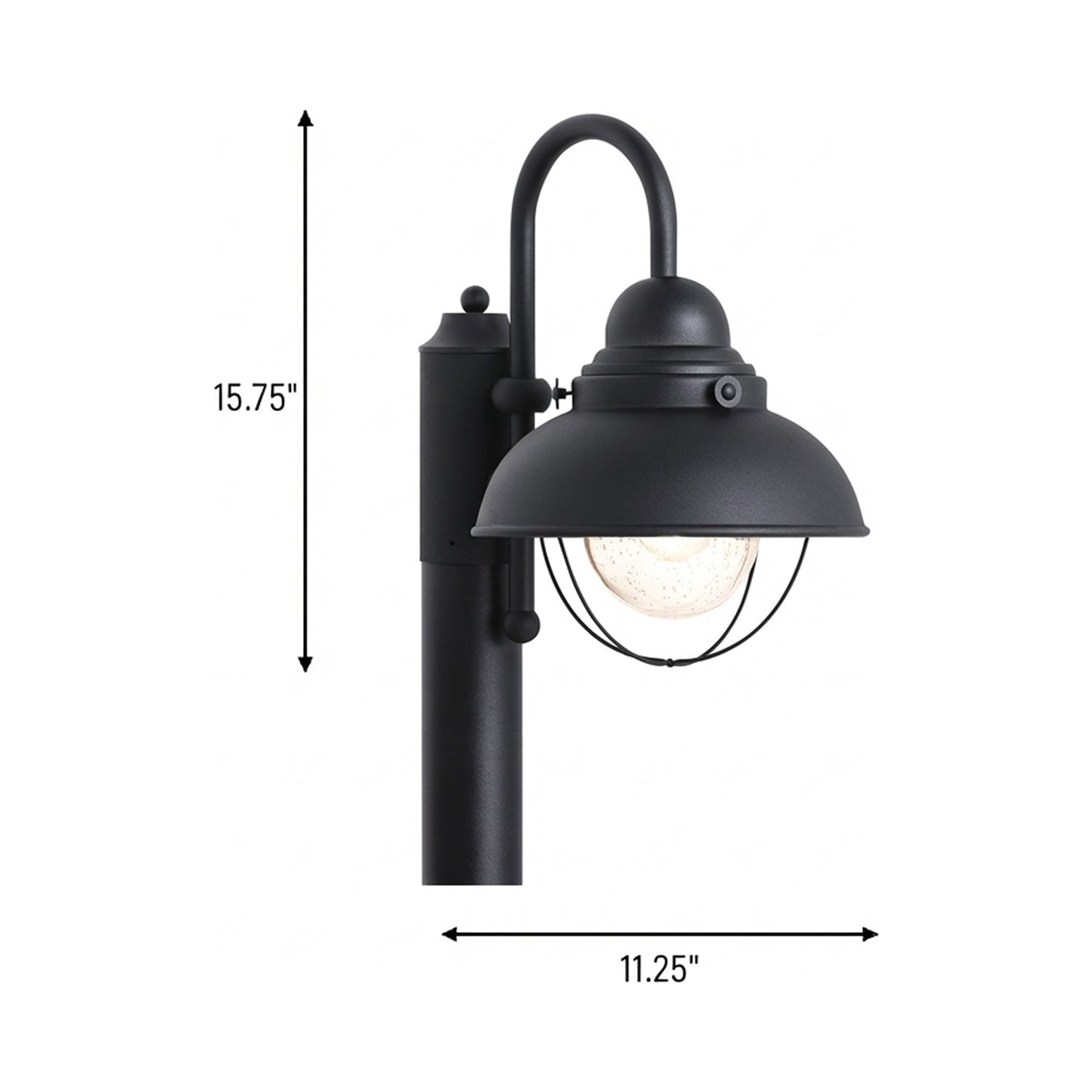 Sebring Outdoor Post Light - line drawing.