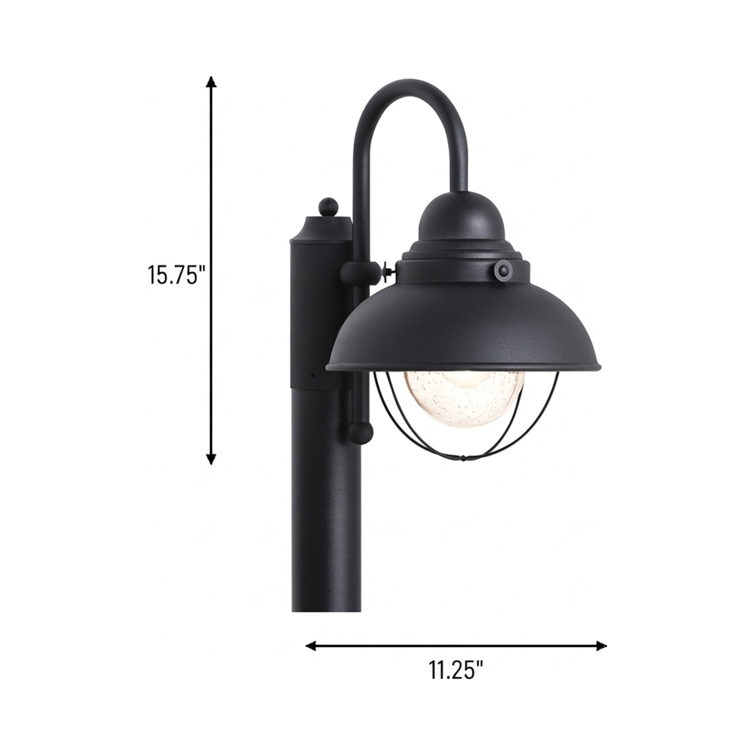 Sebring Outdoor Post Light - line drawing.