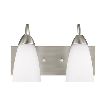 Seville Bath Vanity Light in Brushed Nickel (2-Light).