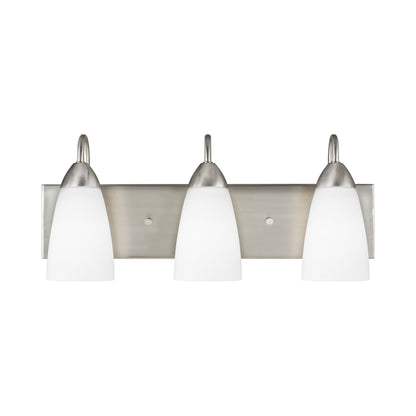 Seville Bath Vanity Light in Brushed Nickel (3-Light).