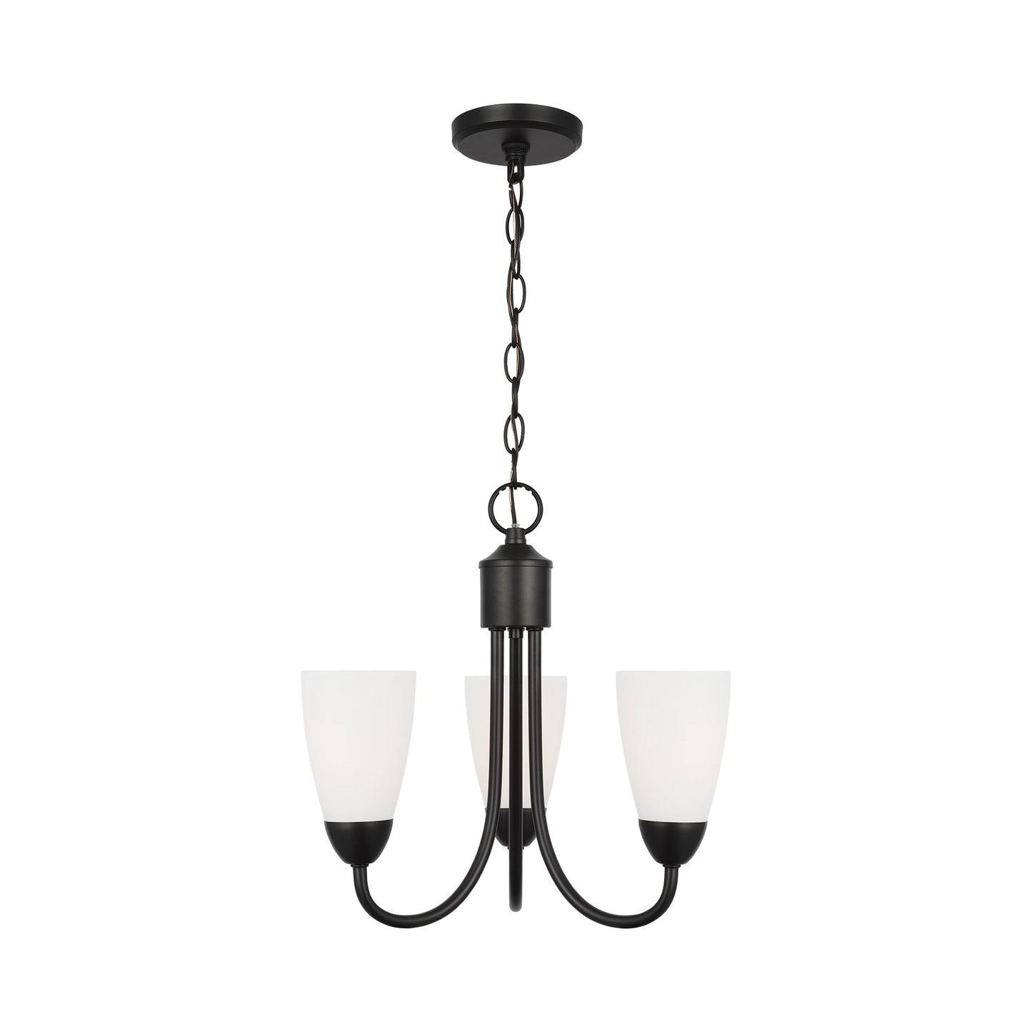 Seville Chandelier in Midnight Black (3-Light/Without Shade).
