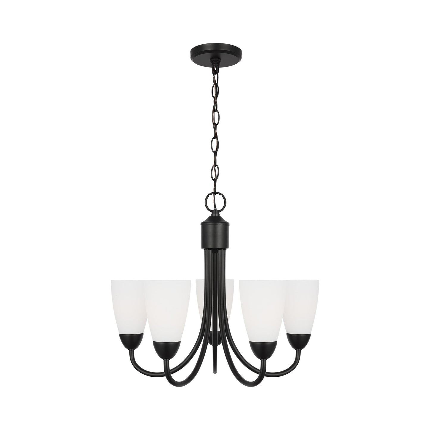 Seville Chandelier in Midnight Black (5-Light/Without Shade).