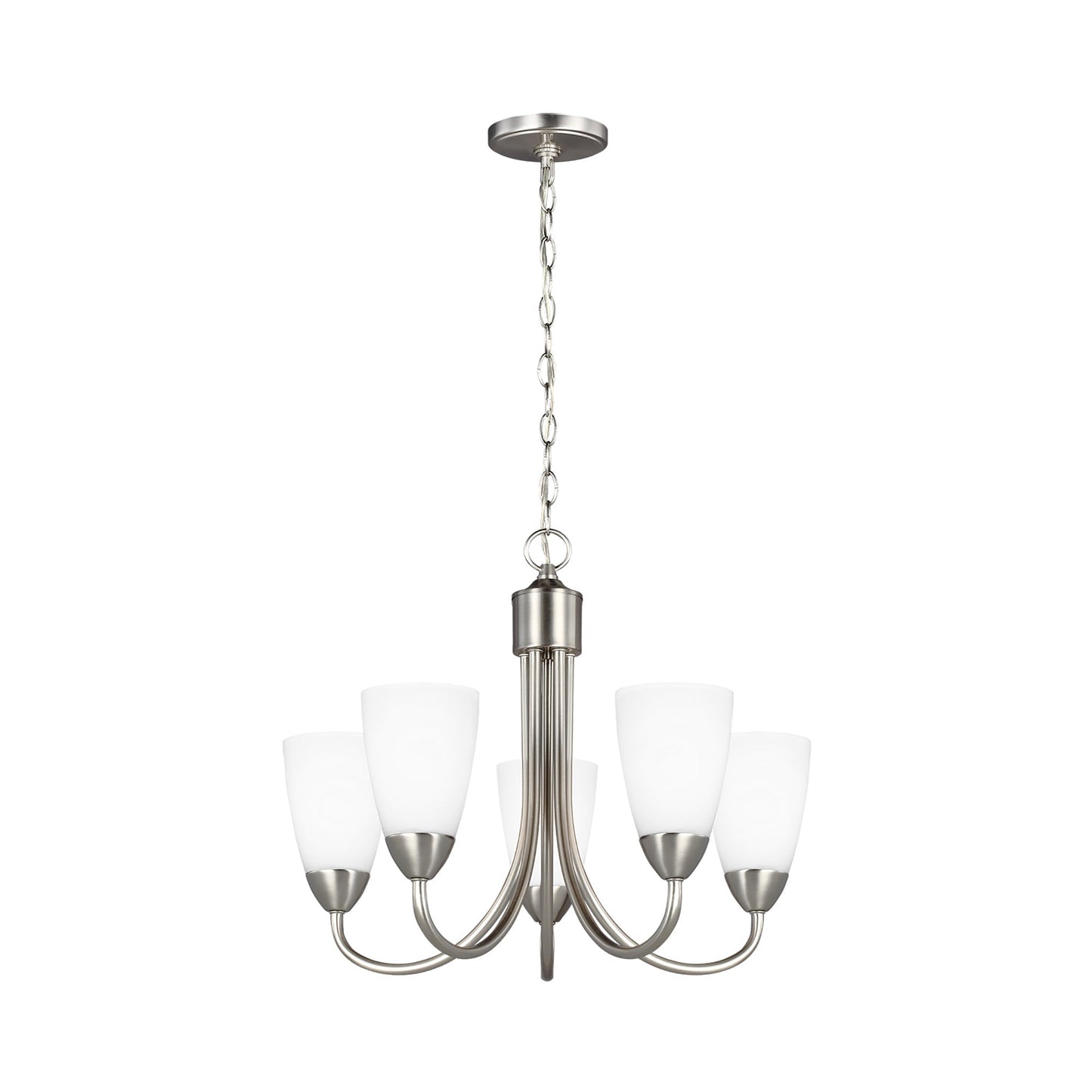 Seville Chandelier in Brushed Nickel (5-Light/Without Shade).