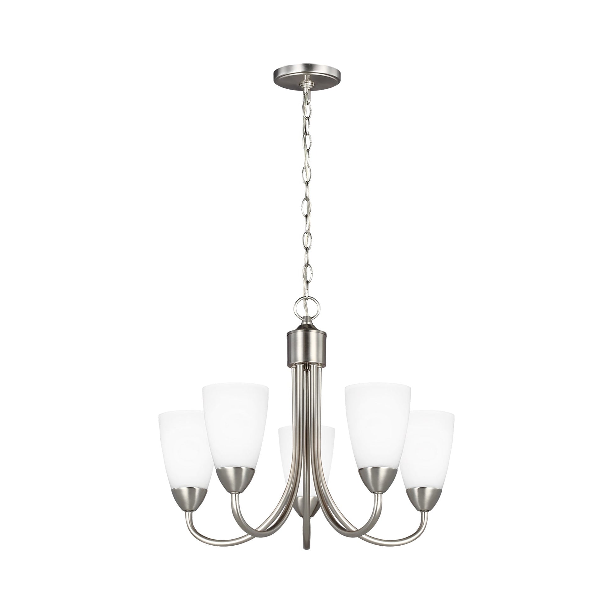 Seville Chandelier in Brushed Nickel (5-Light/Without Shade).