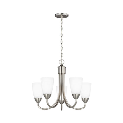 Seville Chandelier in Brushed Nickel (5-Light/Without Shade).