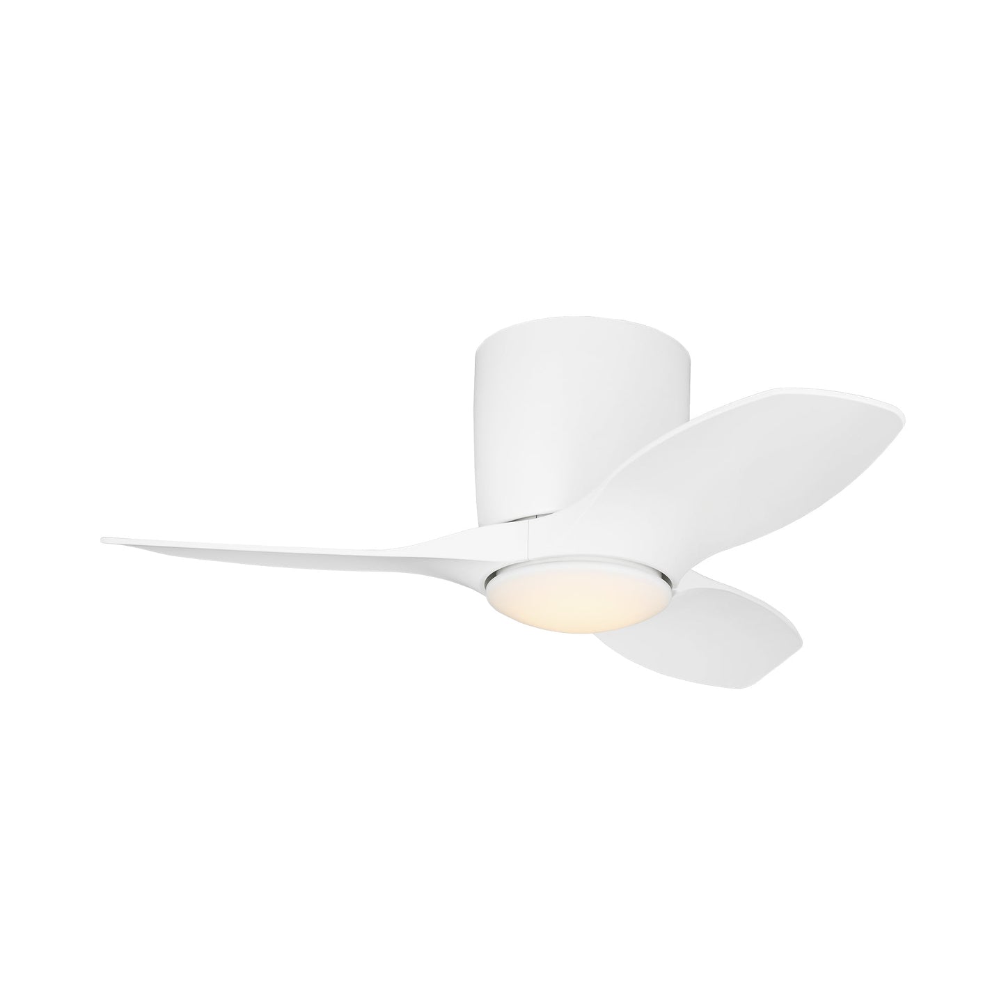 Titus Hugger Outdoor LED Ceiling Fan in Matte White (32-Inch).