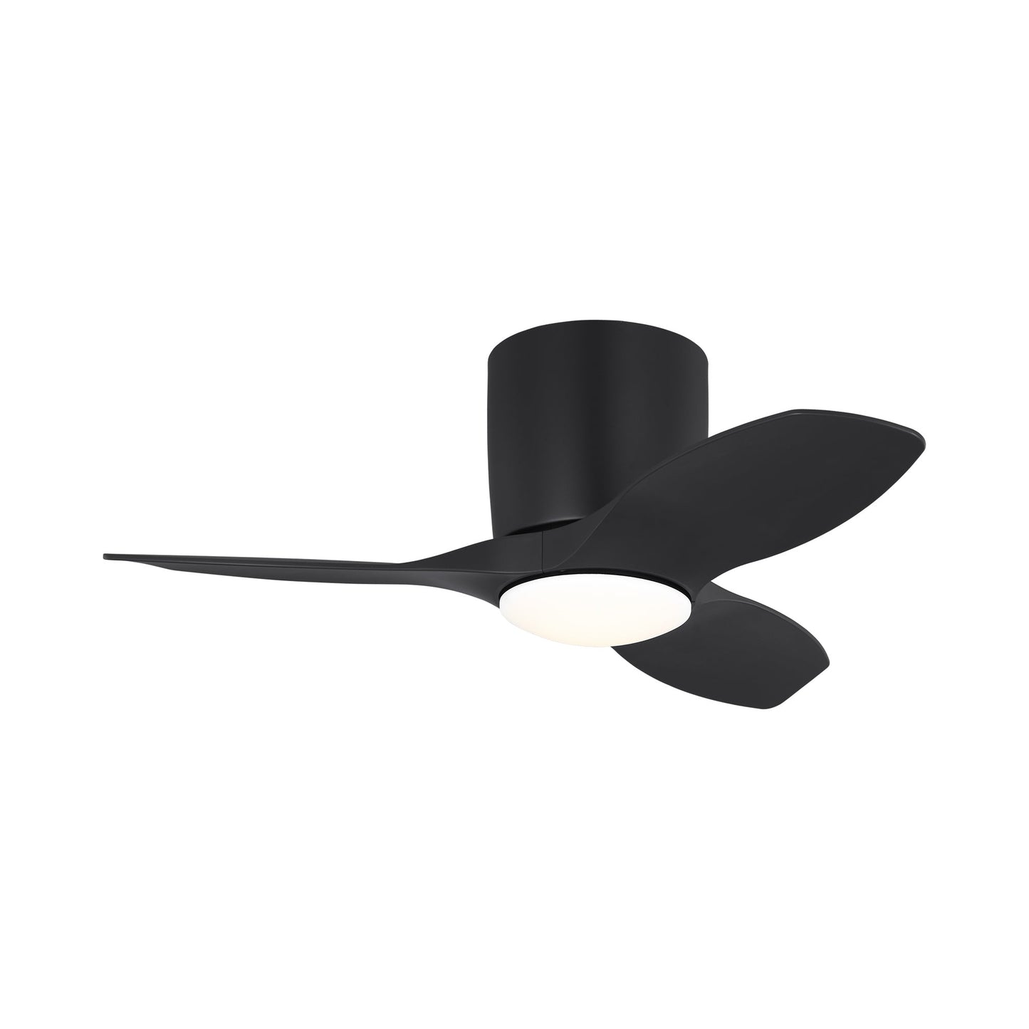 Titus Hugger Outdoor LED Ceiling Fan in Midnight Black (32-Inch).