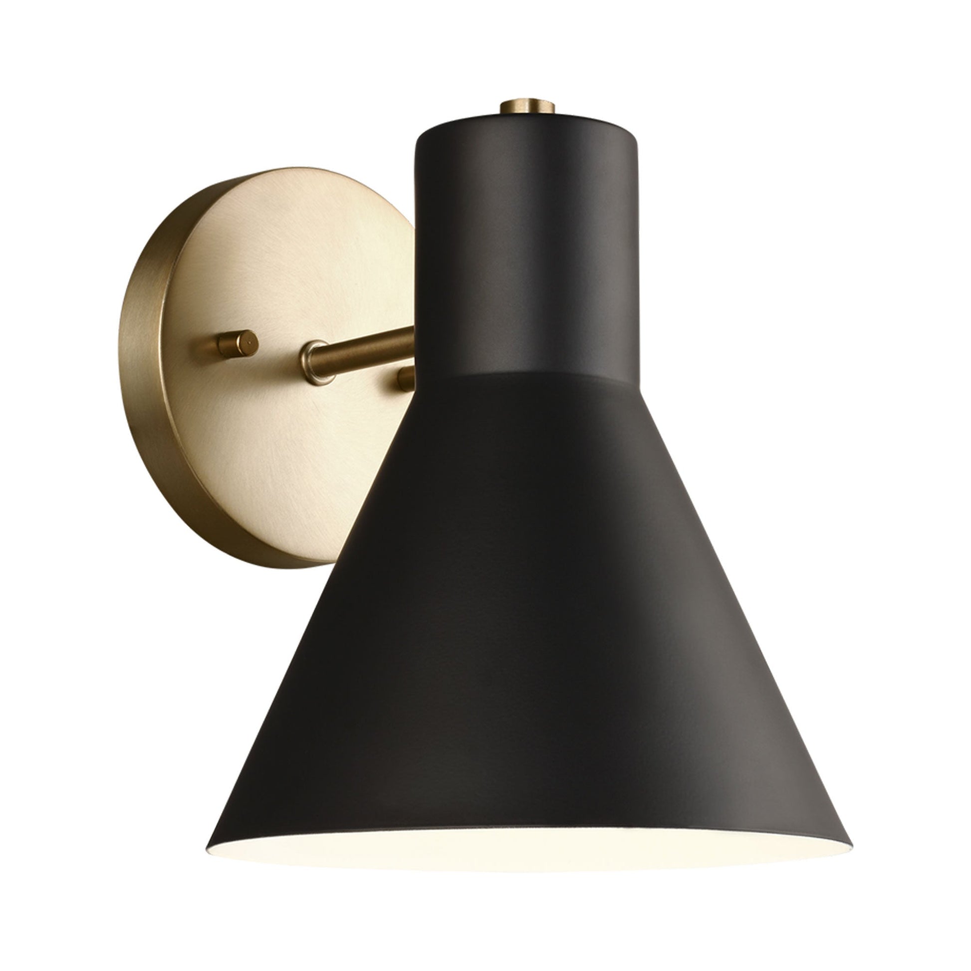Towner Bath Wall Light in Satin Brass (1-Light).
