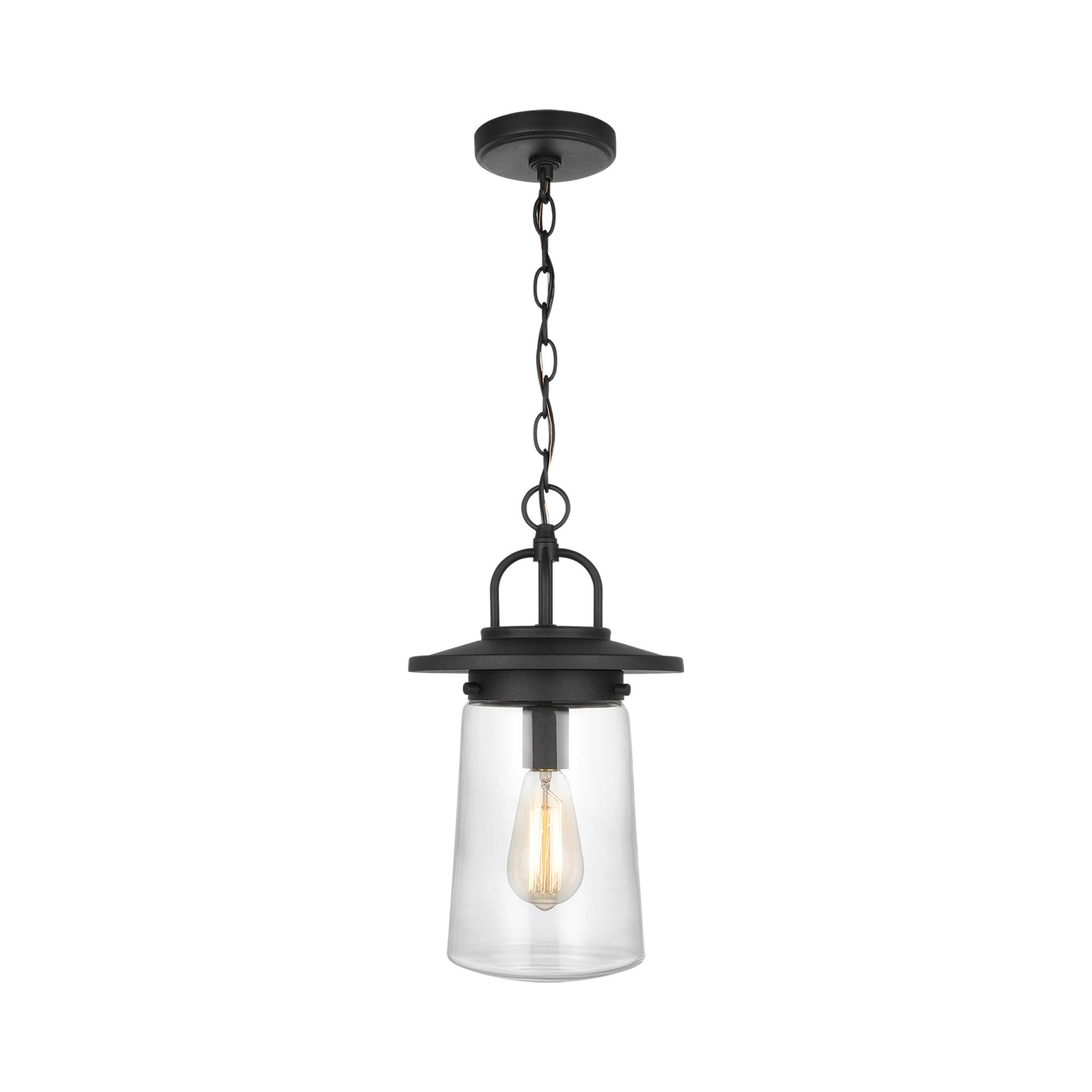 Tybee Outdoor Pendant Light in Black.