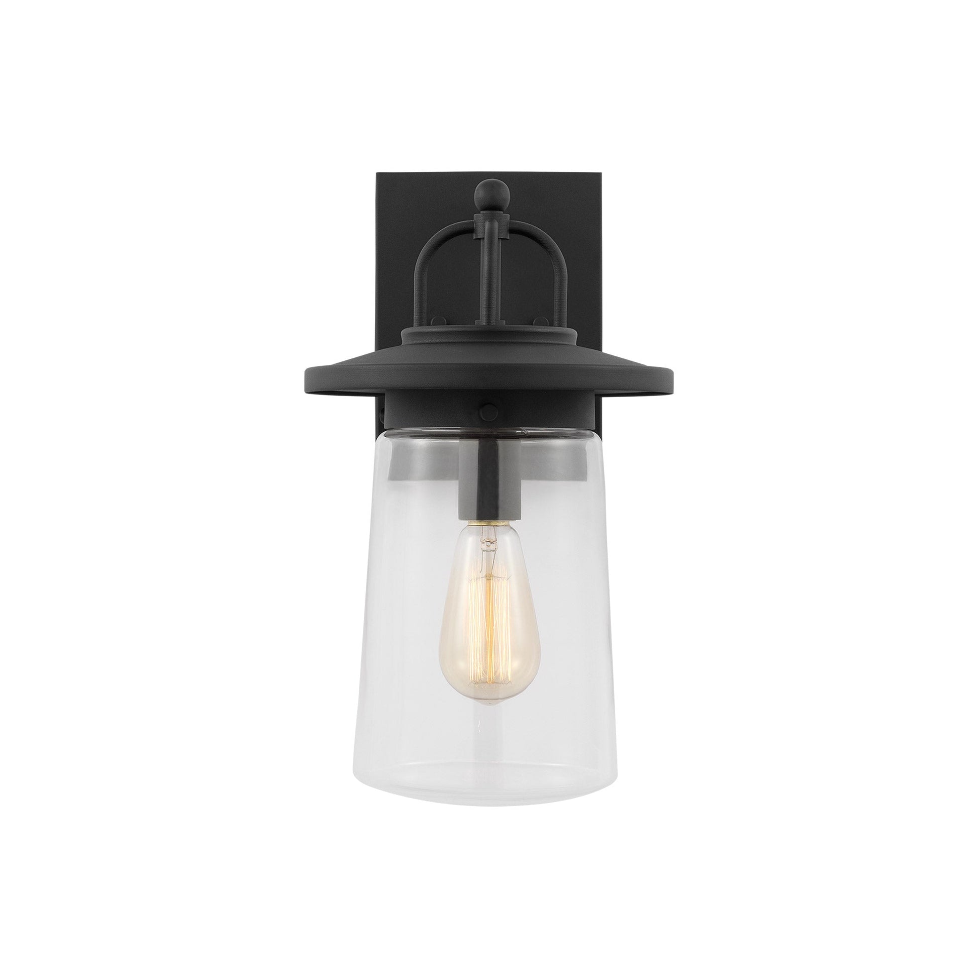 Tybee Outdoor Wall Light in Black (Medium).