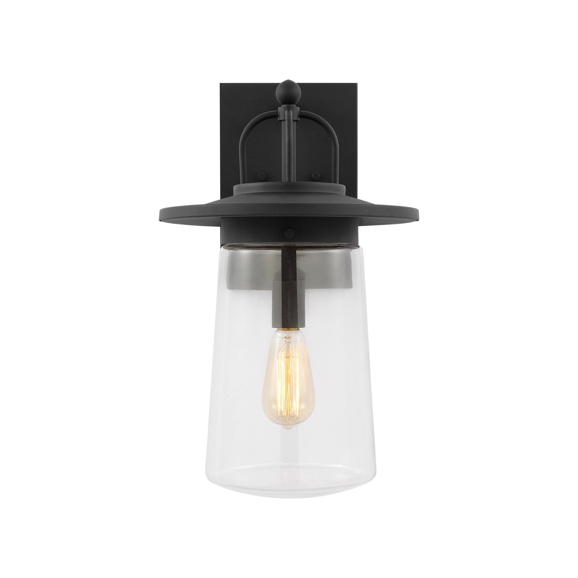 Tybee Outdoor Wall Light in Black (Large).