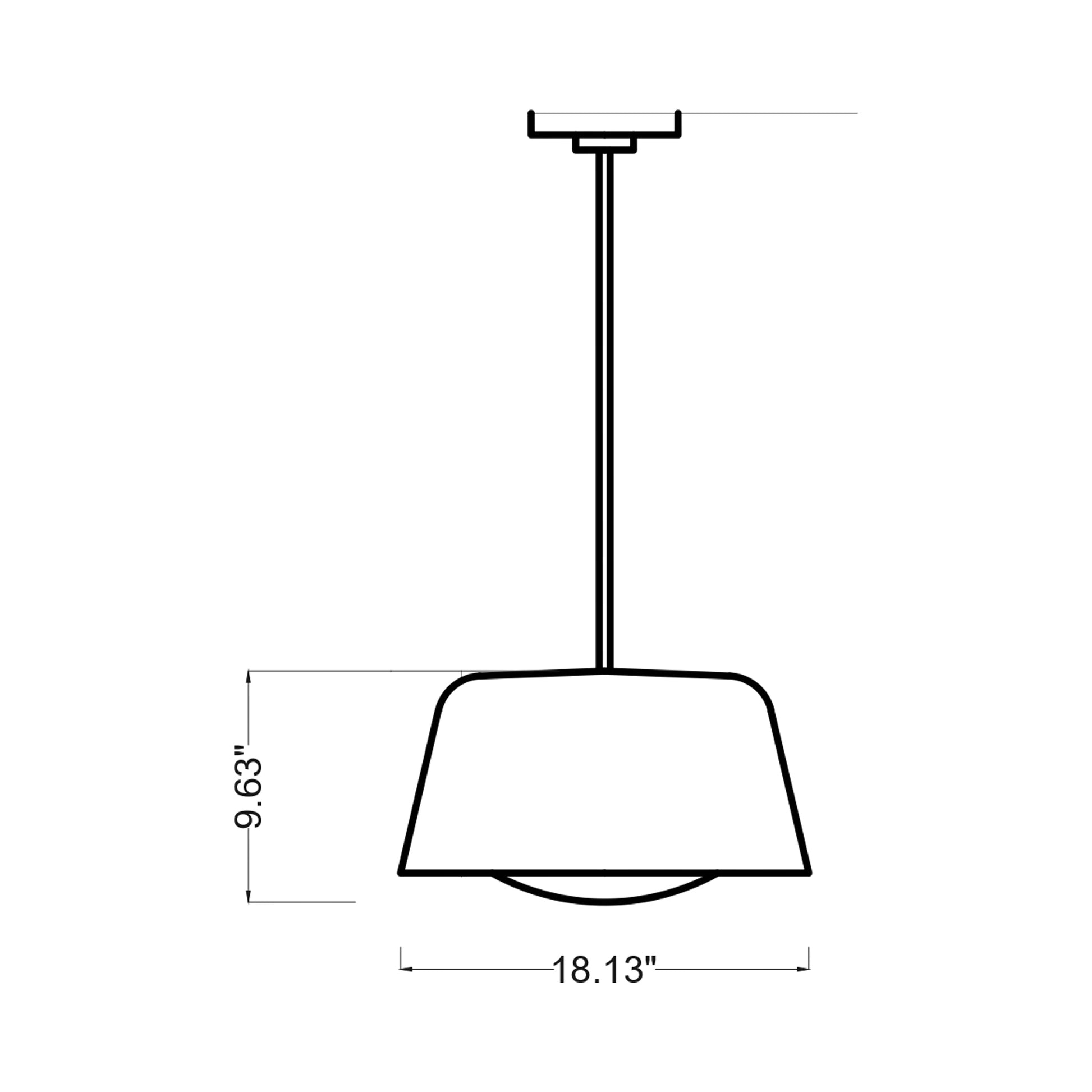 Vilera Pendant Light - line drawing.